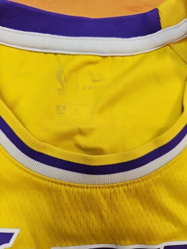 Nike Dri-fit Lebron James Lakers Swingman Jersey Youth Large Yellow Icon Edition - Picture 4 of 8