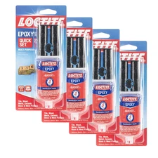 Loctite 1395391 Epoxy Quick Set, 0.85oz Syringe – 4 Pack for Fast Repairs