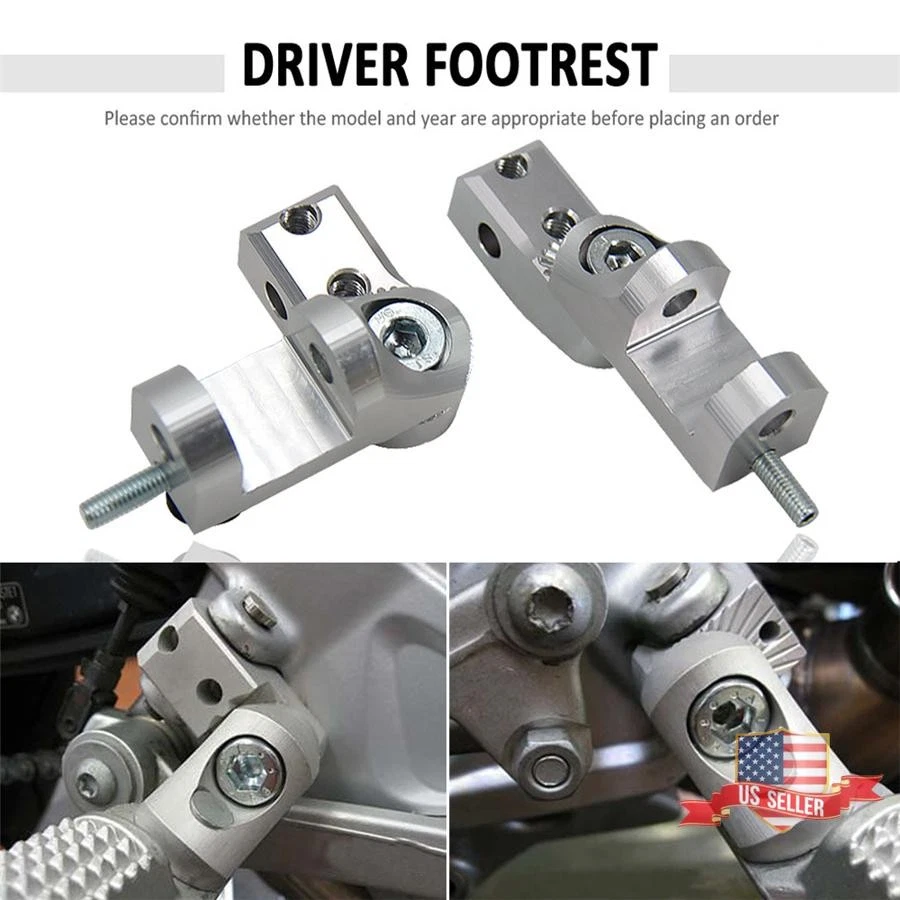 Par Universal CNC Motocicleta Motocicleta Dirt Bike Pie Pasajero Pies Kit Bajador Foto 2 de 4