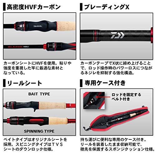 Daiwa 646TLS Spinning Model Bass Fishing Rod BLAZON MOBILE NEW - Picture 3 of 5