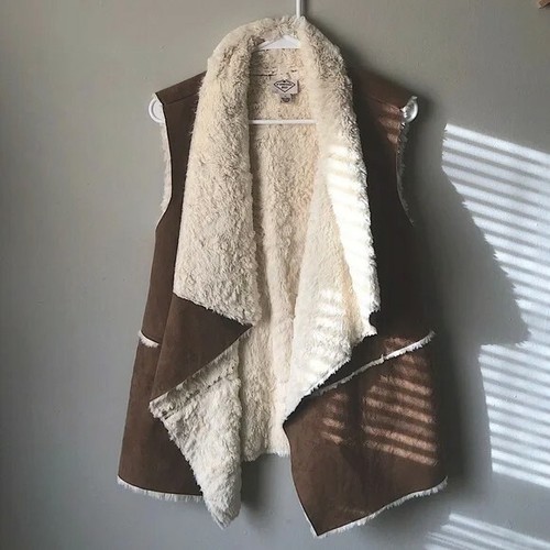St. John's Bay faux fur/suede vest L | eBay