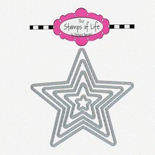 4th of July Stitched Star Die Cuts for Scrapbooking and Card-Making Supplies