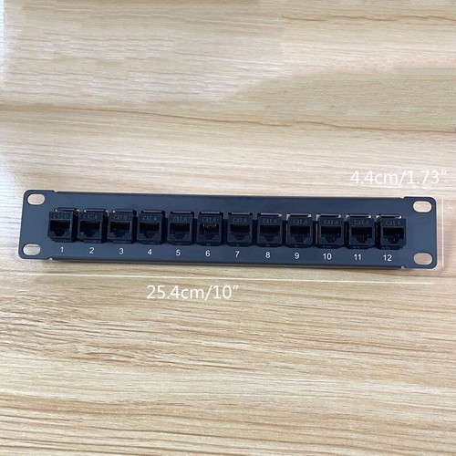 12-Port CAT6 Unshielded Patch Panel Rackmount 12 x Gigabit RJ-45 Ethernet Ports - Afbeelding 8 van 8