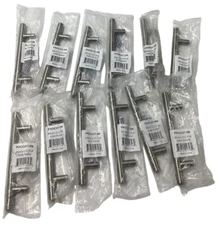 QTY 12 Commercial C/C Drawer Pull T-Bar Handle 96mm PROCO7-SN Satin Nickel