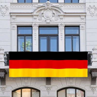 Deutschland XXL Balkonfahne 300cm x 90cm Flagge Fahne Fussball EM WM Fanartikel