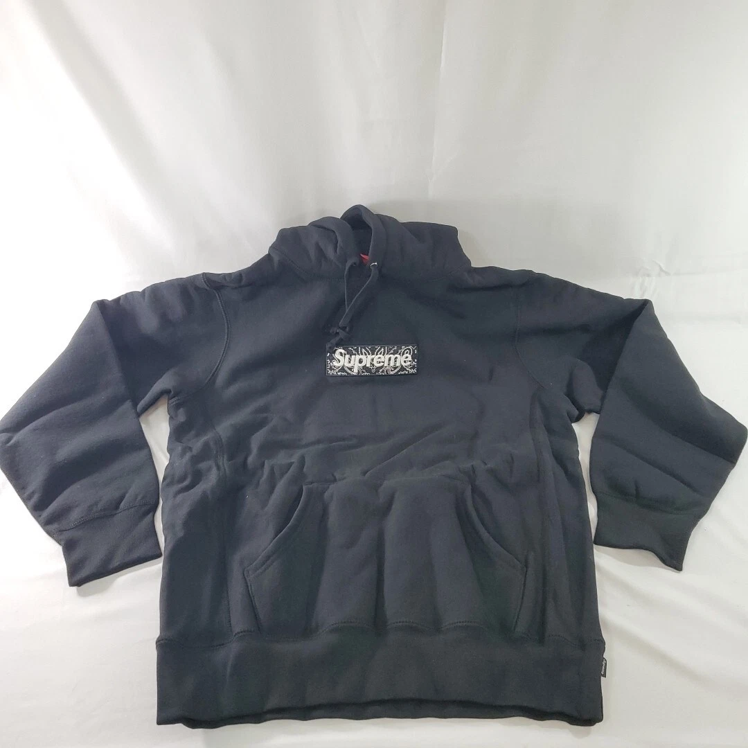 Sweat à capuche Supreme Bandana Box Logo FW19 Noir   Taille Medium   Authentique