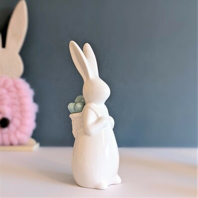 Keramik Osterhase Kaninchen Hase Eier Regal Sitter Wohnkultur Rose Ornamente