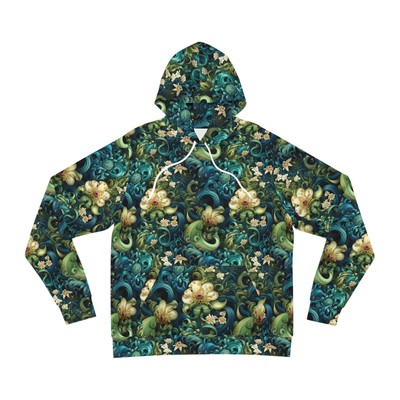 Hoodie Water Plants Green AOP