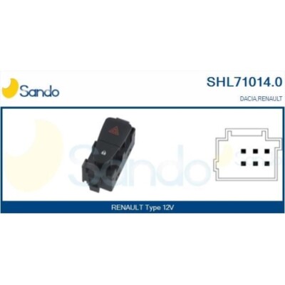 Warnblinkschalter Sando SHL71014.0 für Dacia