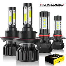 For Jeep Liberty 2008-2012 Led Headlight Hilo Fog Light 4 Bulbs Combo Kit A