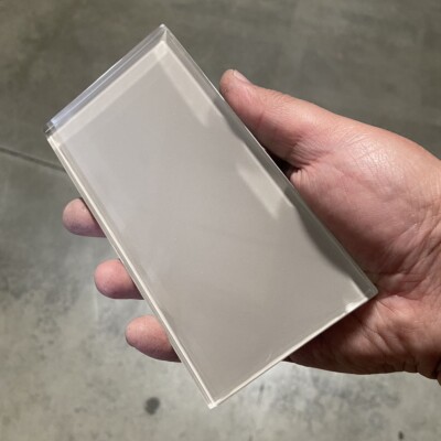 3'' x 6'' Glass Subway Tile For Kitchen Backsplash Bathroom Wall Tile Brown Gray