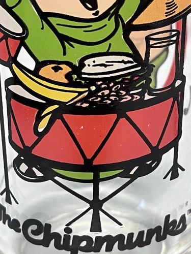 Vintage 1985 Alvin And The Chipmunks Drinking Glasses Theodore And Chipettes Set - Picture 10 of 12