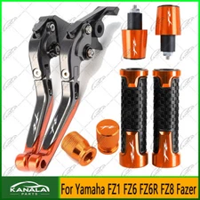 4PCS Handle Grips Cap Brake Clutch Levers Set For Yamaha FZ1 FZ6 FZ6R FZ8 Fazer