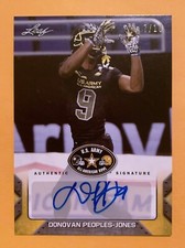 DONOVAN PEOPLES-JONES Browns / Michigan 2017 Leaf AUTOGRAPH RC #'d 7/10