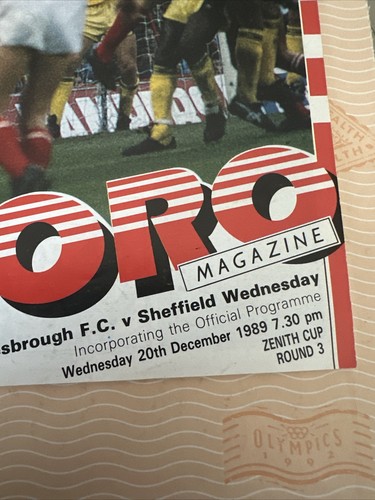 1989 Middlesbrough V Sheffield Wednesday Soccer/football Programme ZDS - Picture 2 of 3