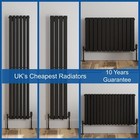 Black Designer Radiator Vertical Horizontal Flat Panel Oval Single Double Rads
