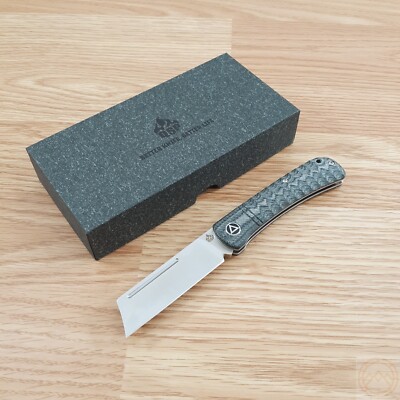 QSP Knife Hedgehog Folding Knife 2.75'' 14C28N Sandvik Steel Blade Micarta Handle