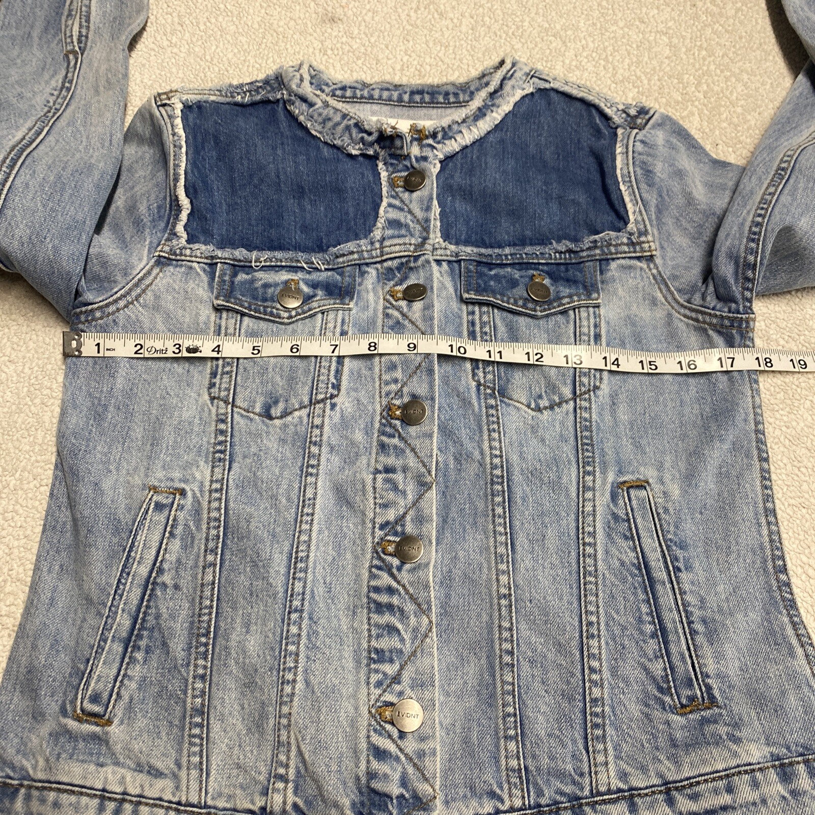 EVIDNT Los Angeles Distressed Patchwork Denim Jea… - image 4