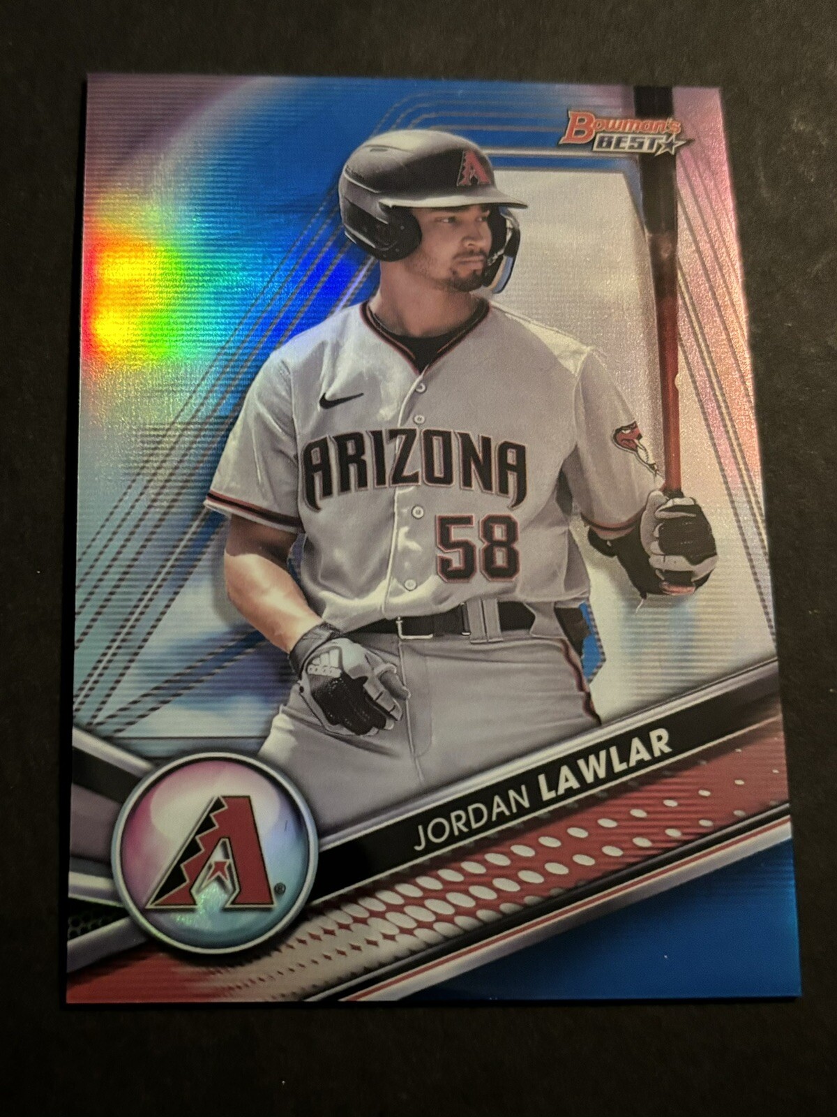2022 Bowman's Best Jordan Lawlar Lawler TP-4 Blue Refractor /150