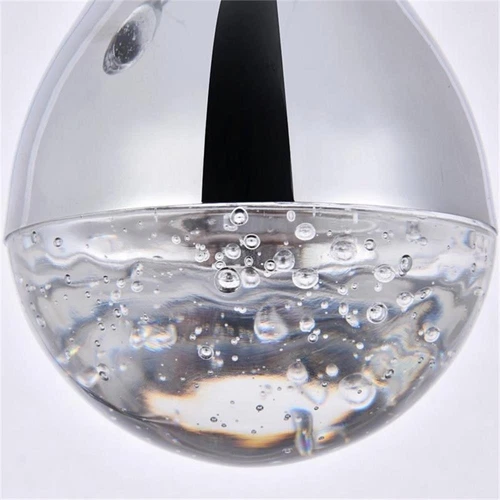 Elegant Lighting Amherst 3 Light Clear LED Pendant in Chrome - Picture 5 of 6