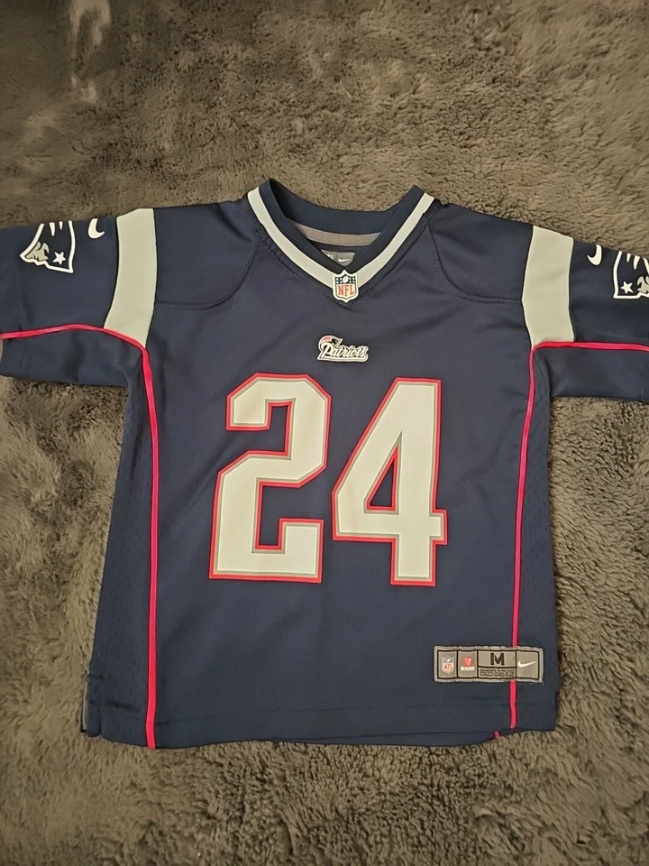 Camiseta deportiva Nike Darrelle Revis #24 New England Patriots #24 mediana 5-6 para niños Foto 2 de 4