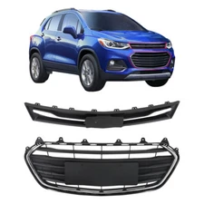 LABLT Front Bumper Upper+Lower Grille Grill For 2017-2021 Chevrolet Trax Chrome