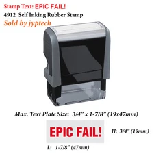 Epic Fail! - Trodat 4912 Self Inking Rubber Stamp