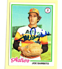 Autographed Joe Sambito Astros 1978 Topps signed