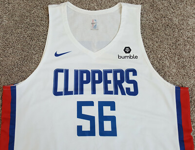 NIKE LOS ANGELES CLIPPERS TEAM ISSUED HOME JERSEY #56 WHITE 867770