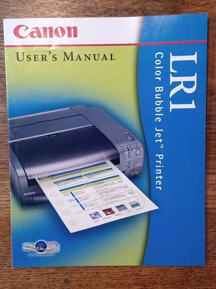 Canon 🖨️ '1999 LR1 Print station Color Bubble Jet Printer "Users Manuals + - Image 2 of 4
