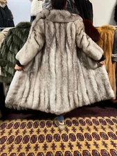 Fox Coat Blue Fox Real Fur Volpe Size 36-40