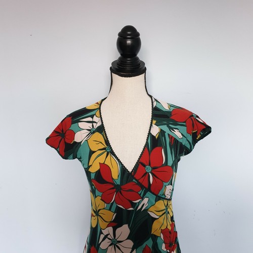 Women's KING LOUIE multicolor dress dresses short sleeve size S - Picture 3 of 8