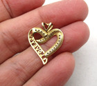 10K Yellow Gold 21 Diamond Heart "I Love You" Pendant [P64] — photo 3