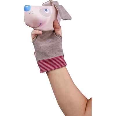 HABA Fingerplay Dog Puppy Toy Hand Puppet Kids Storytelling Imagination Play New