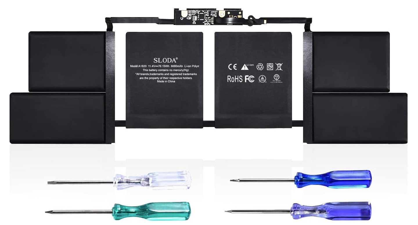 Batteria MacBook Pro 15 A1707 A1820 Ricambio Professionale SLODA 76Wh
