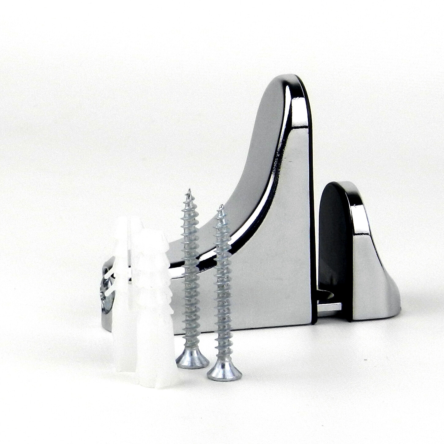 2x Pelican Support Shelf Brackets Adjustable Chrome Glass Clamps 525