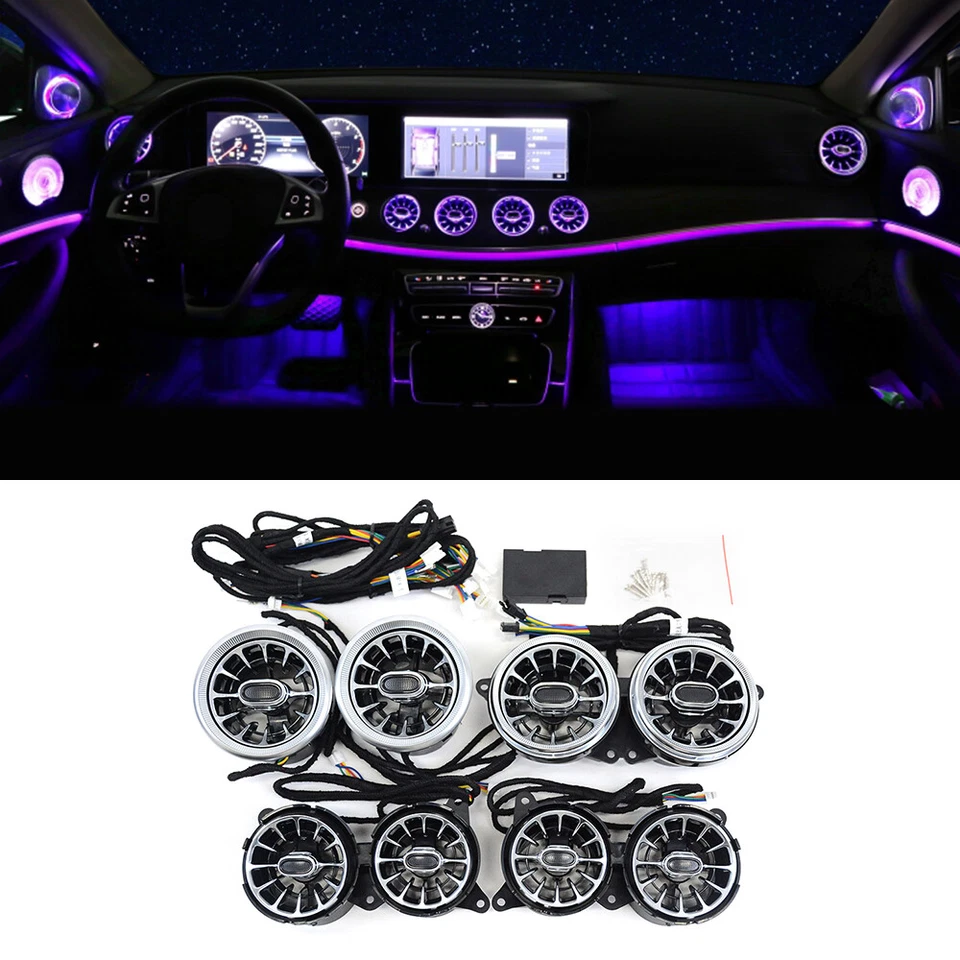 7 color Turbine Ambient Air Vent Set for Mercedes Benz W222 S400 S500 S560 S600 Foto 3 de 4