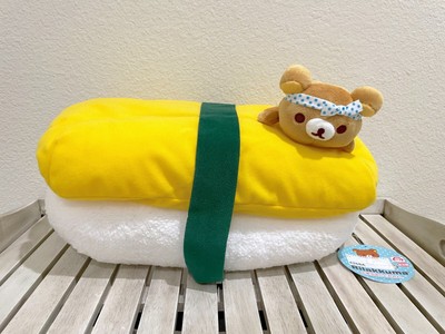 NEW RARE XL San-X Rilakkuma Tamago Sushi Nigiri Plush from Japan