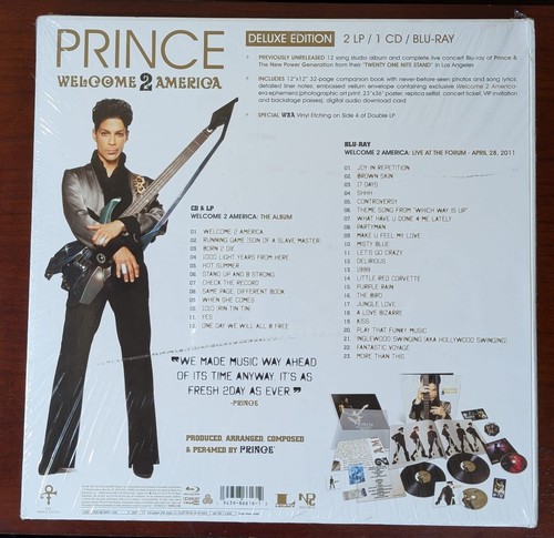 PRINCE - WELCOME 2 AMERICA - DELUXE-2 LP / 1 CD / 1 BLU-RAY) - VINYL-SEALED-Z31 - Foto 2 di 2
