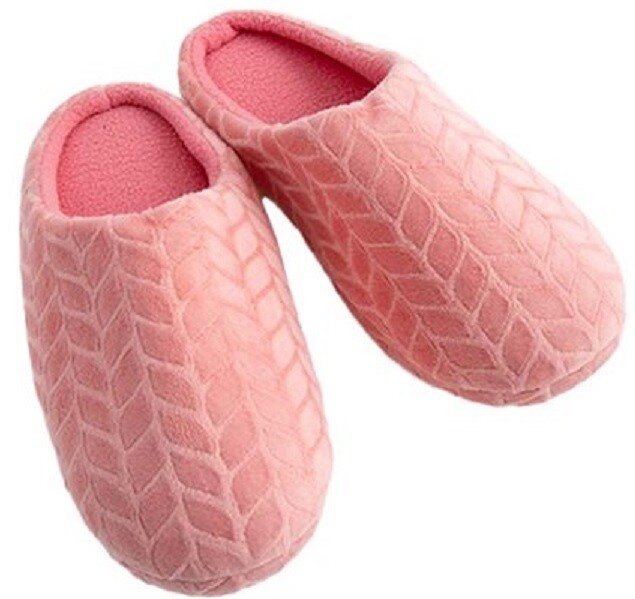 Slippers Mules Pink Textured Avon UK Sizes S(3/4), M(5/6), L(7/8