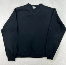 Cutter & Buck Men's XXL Black V-neck  Supima Cotton Pullover, Ribbed Shoulders