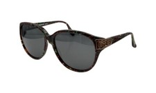 Vintage Laura Ashley Sun 101 Brown Marble Oval Sunglasses Hong Kong W NEW LENSES