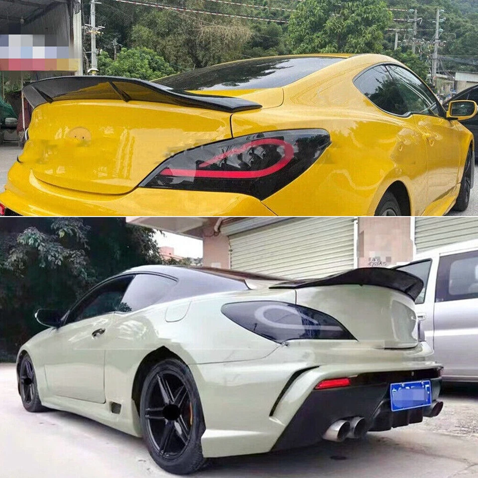 Fits For Hyundai Genesis Coupe 2009-2016 Duckbill Rear Trunk Spoiler Gloss Black - Image 3 of 4