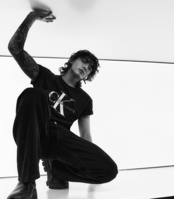 Calvin Klein x BTS Jungkook Black Men Monogram Logo T-shirt