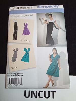 SIMPLICITY Pattern 2549 Plus Size 14-22 Misses Straight Flared Evening Dress  | eBay
