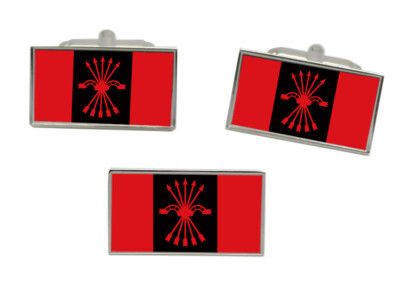 Spanisches Wappen (1945-1977) Manschettenknöpfe Und Krawattennadel Set