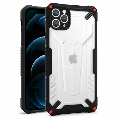 FÜR APPLE IPHONE 13 PRO MAX- Hybrid Hülle Handy Tasche Bumper Case ARMOR Schwarz