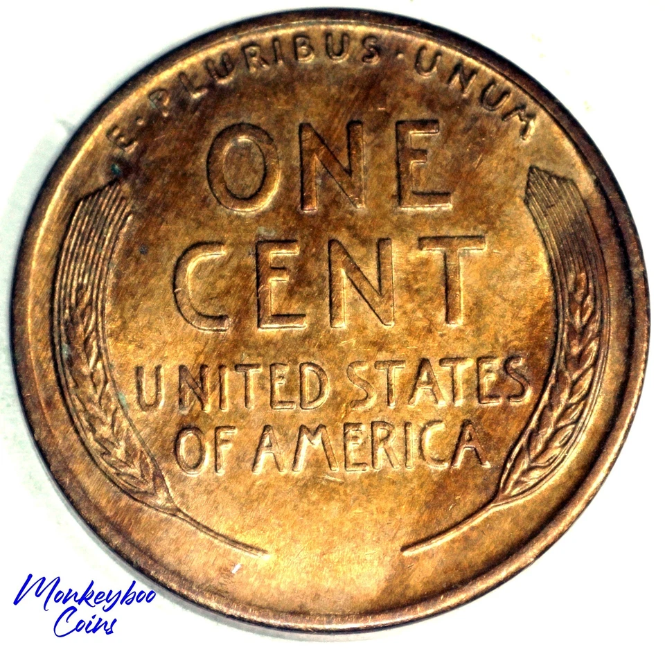1928 UNC Wheat Cent - Top Grade Woody Improper Alloy Mix - Beautiful Masterpiece - Image 3 of 4