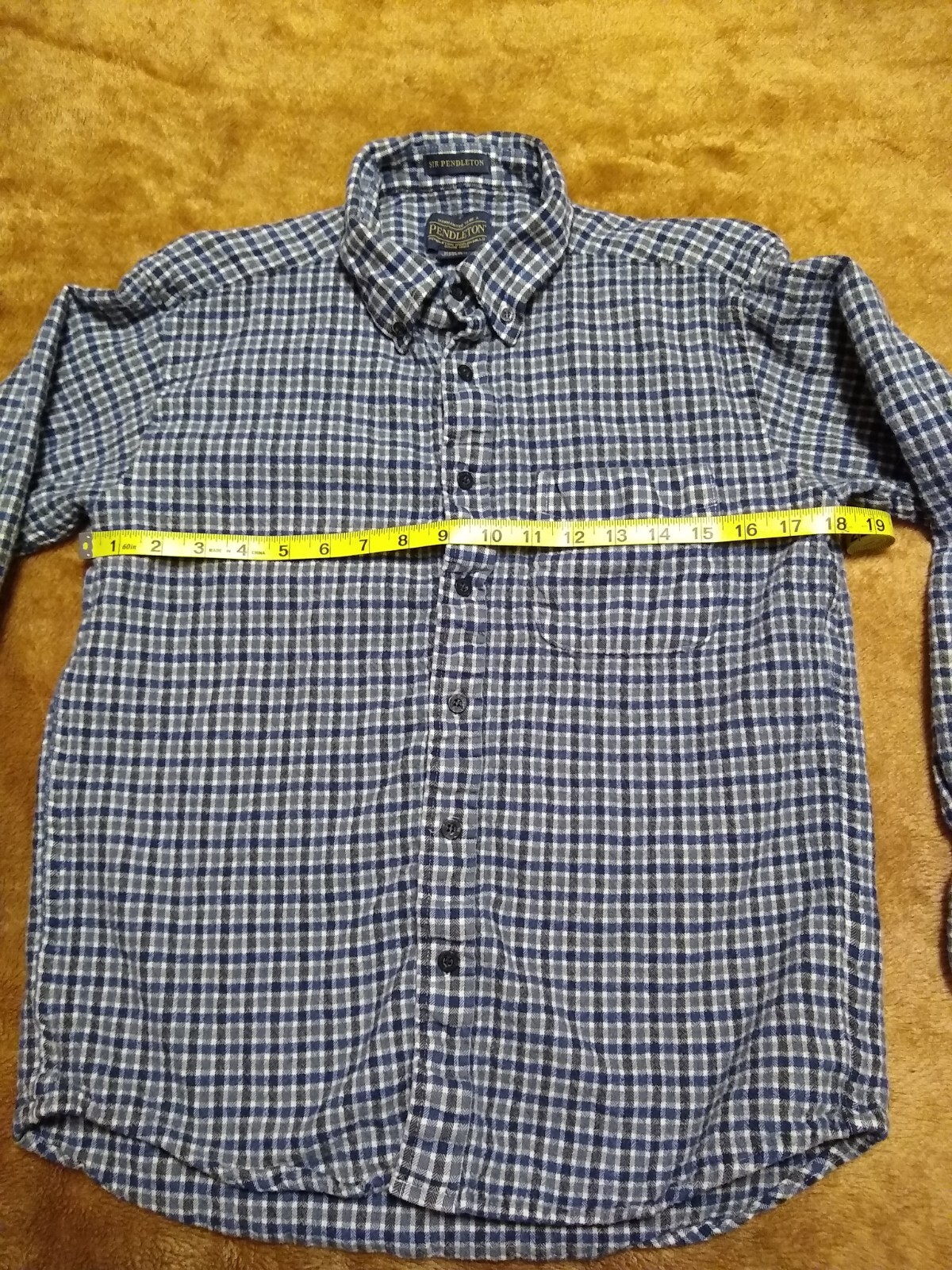 Pendleton Sir Pendleton Virgin Wool Blue Plaid Fl… - image 8