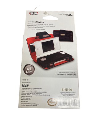 Nintendo DS Lite Fashion Playthru Black Carry Case Real Leather